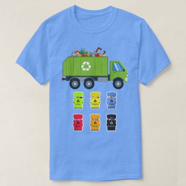 T-shirt Gestion des déchets Recyclage poubelles poubelles  (Design devant)