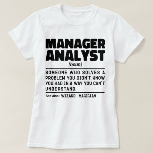 T-shirt Gestionnaire Analyste Noun Cool Principal Employé 