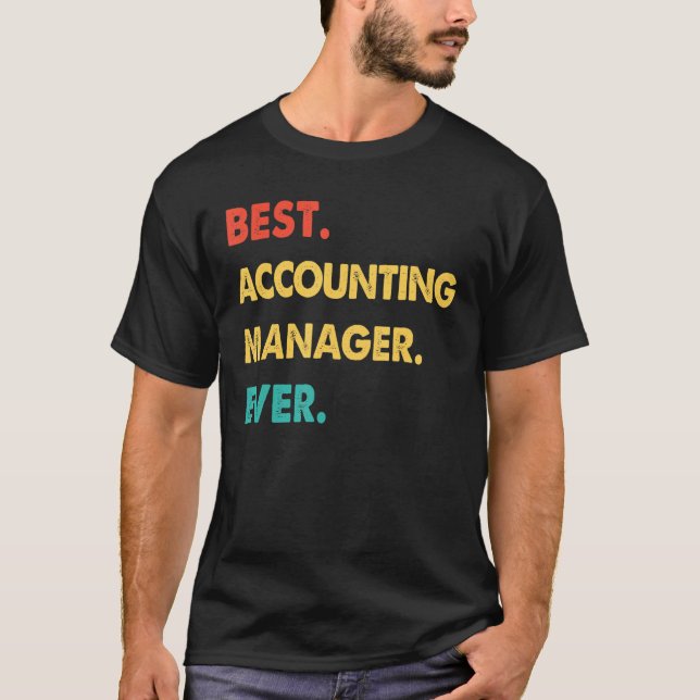 T-shirt GESTIONNAIRE COMPTABLE Rétro Meilleur GESTIONNAIRE (Devant)