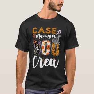 T-shirt Gestionnaire de cas Boo Crew Halloween Équipe Soci
