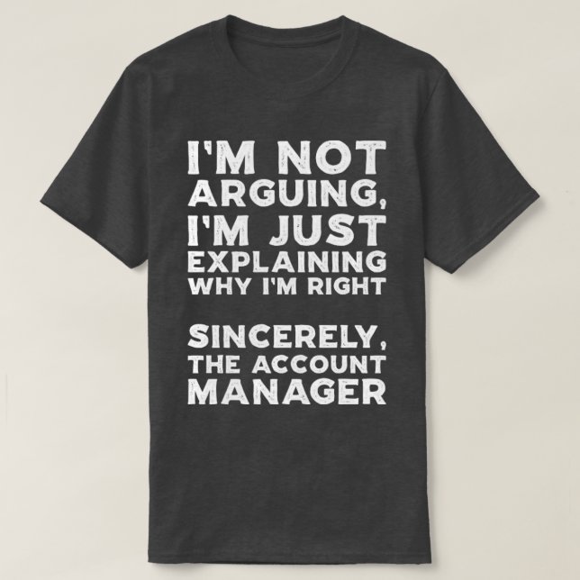 T-shirt Gestionnaire de comptes (Design devant)