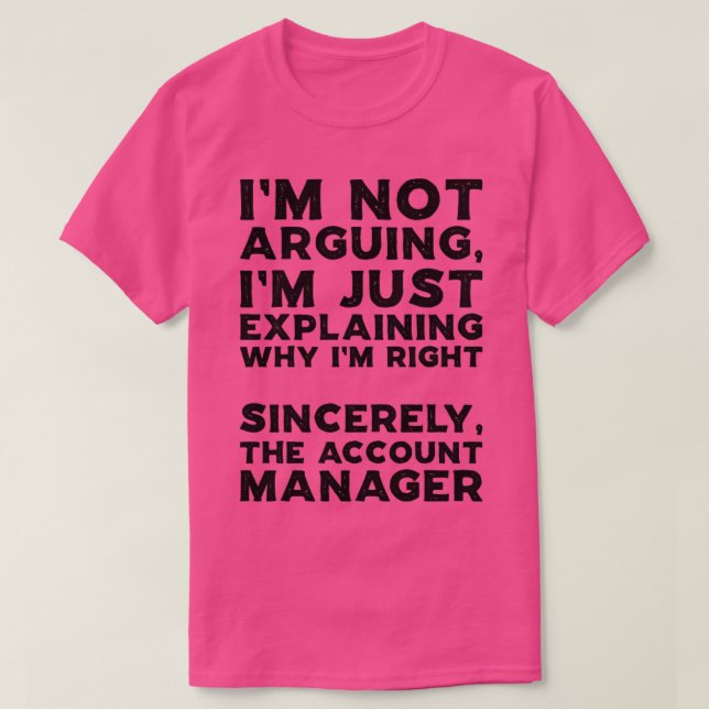 T-shirt Gestionnaire de comptes1 (Design devant)