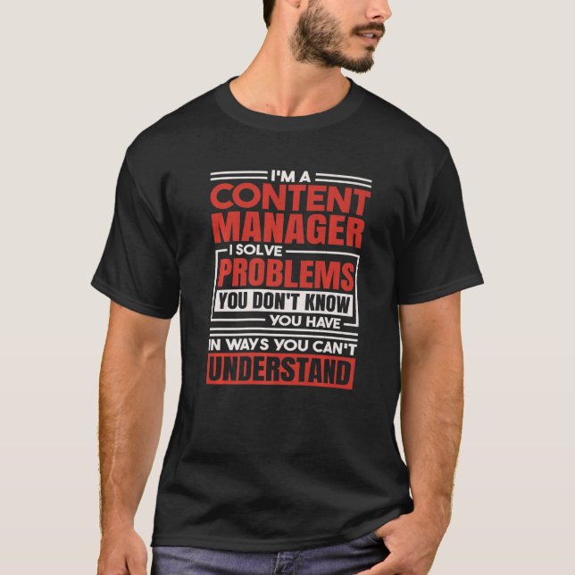 T-shirt Gestionnaire de contenu (Devant)