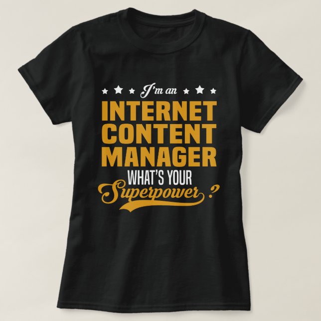 T-shirt Gestionnaire de contenu Internet (Design devant)