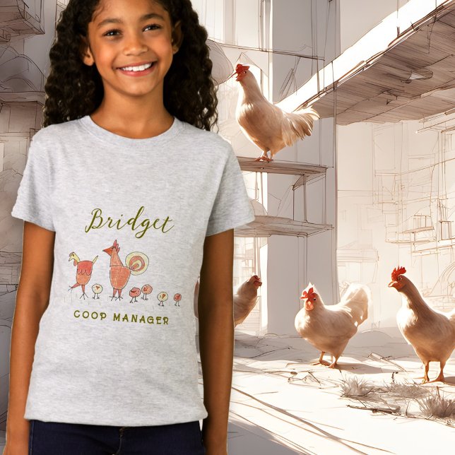 T-Shirt Gestionnaire de coop illustré de la famille de pou (Créateur téléchargé)
