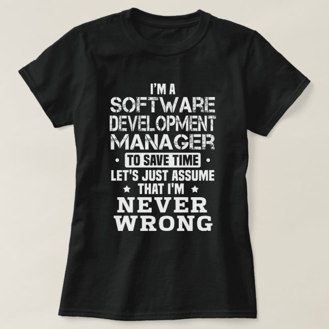 T-shirt Gestionnaire de développement logiciel (Design devant)