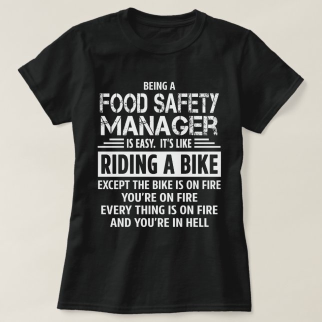 T-shirt Gestionnaire de la sécurité alimentaire (Design devant)