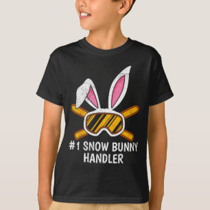 T-shirt Gestionnaire de lapin de neige numéro 1 skieuses s
