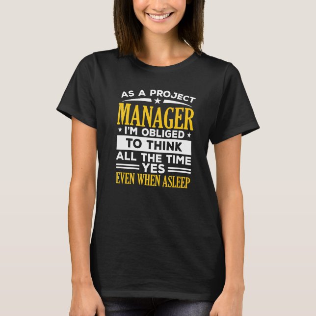 T-shirt Gestionnaire de projet emploi profession gestion d (Devant)