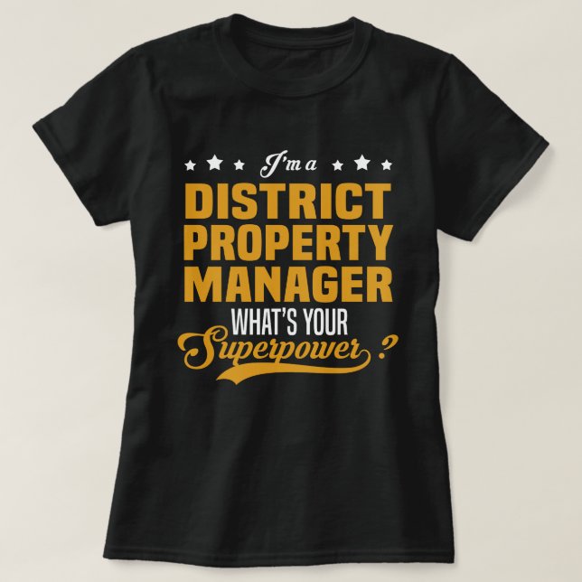 T-shirt Gestionnaire de propriétés du district (Design devant)