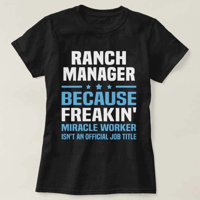 T-shirt Gestionnaire de ranch (Design devant)