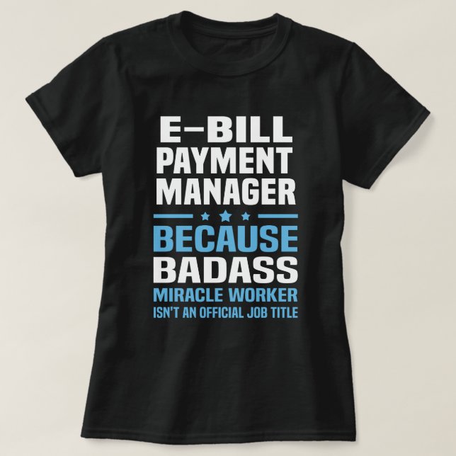 T-shirt Gestionnaire de règlements de facturation électron (Design devant)