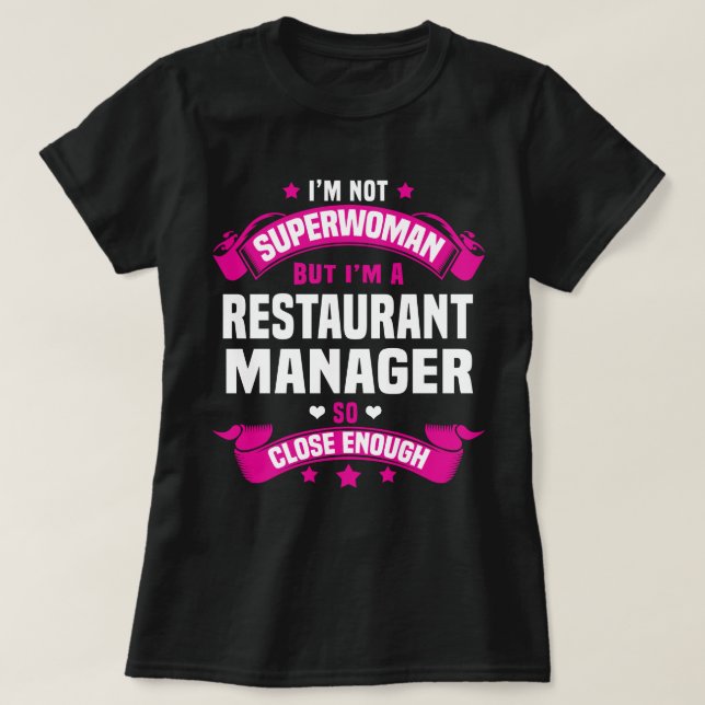 T-shirt Gestionnaire de restaurants (Design devant)