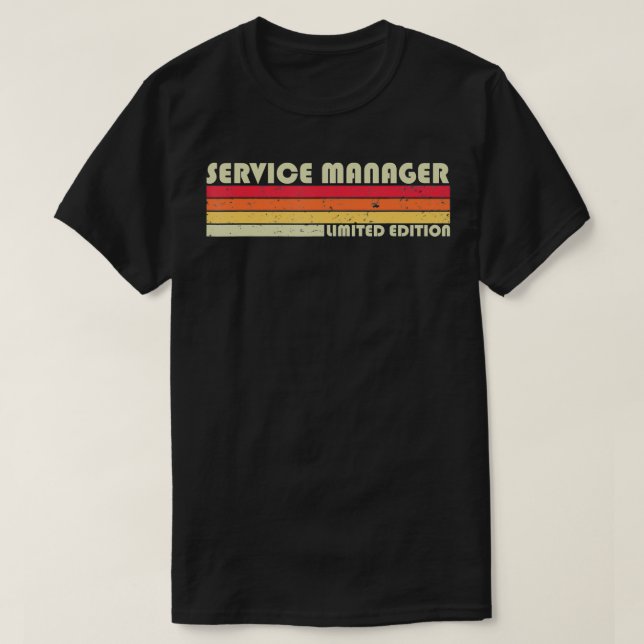 T-shirt GESTIONNAIRE DE SERVICES Funny Titre de l'emploi P (Design devant)