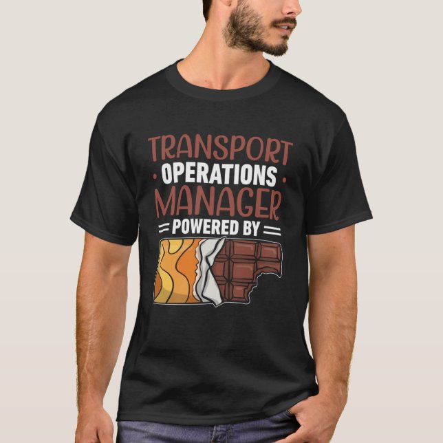 T-shirt Gestionnaire Des Opérations De Transport Alimenté  (Devant)