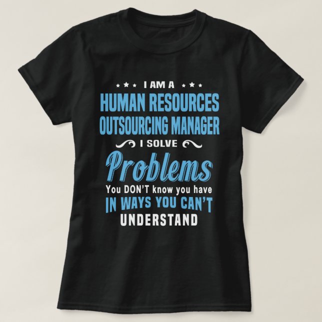 T-shirt Gestionnaire d'externalisation des ressources huma (Design devant)