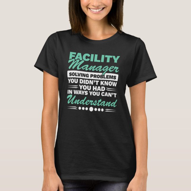 T-shirt Gestionnaire d'installation Maintenance des emploi (Devant)