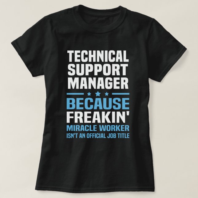 T-shirt Gestionnaire du support technique (Design devant)