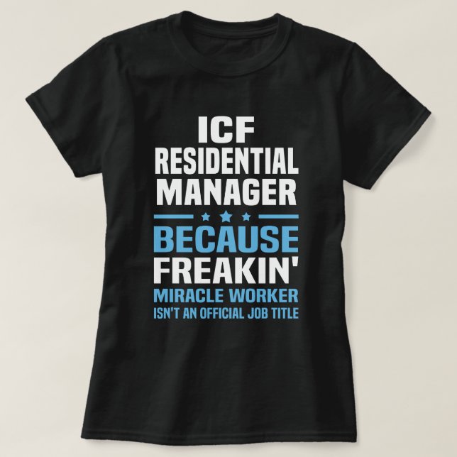 T-shirt Gestionnaire résidentiel ICF (Design devant)