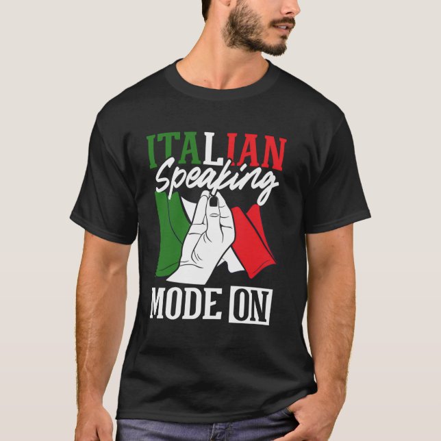 T-shirt Gesture À La Main Italienne Conception Pour Un Ita (Devant)