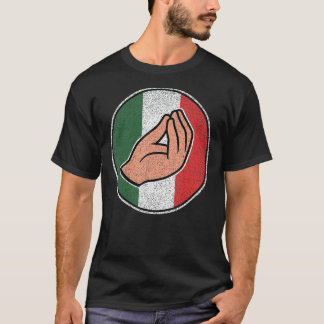 T-shirt Gesture à main italienne avec drapeau italien