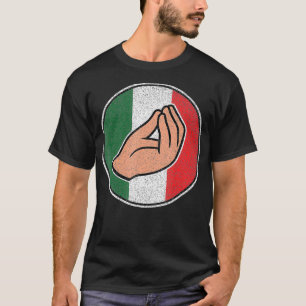T-shirt Gesture à main italienne avec drapeau italien