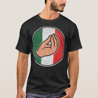 T-shirt Gesture à main italienne avec drapeau italien