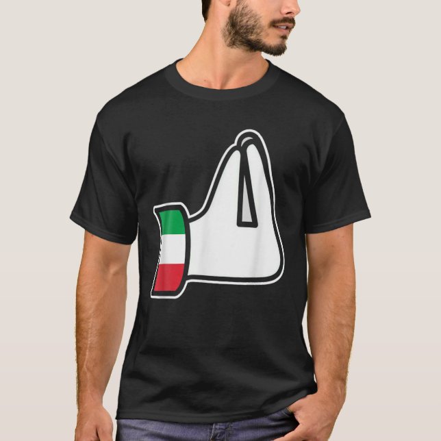 T-shirt Gesture à main italienne Italia Italie Italiano Hu (Devant)