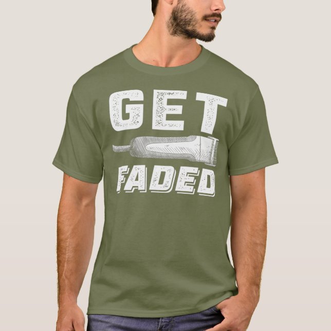 T-shirt Get Faded Vintage Barber (Devant)