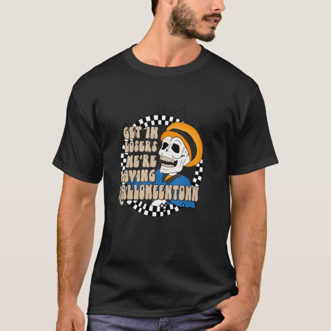 T-shirt Get In Losers Skull Drive We're Saving Halloween S (Devant)