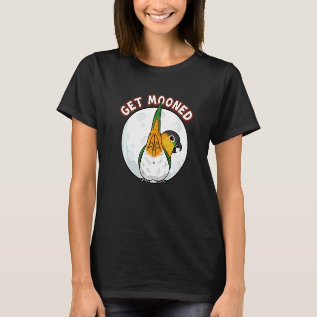 T-shirt Get Mooned I Parrot Underfluffies I Black headed C (Devant)