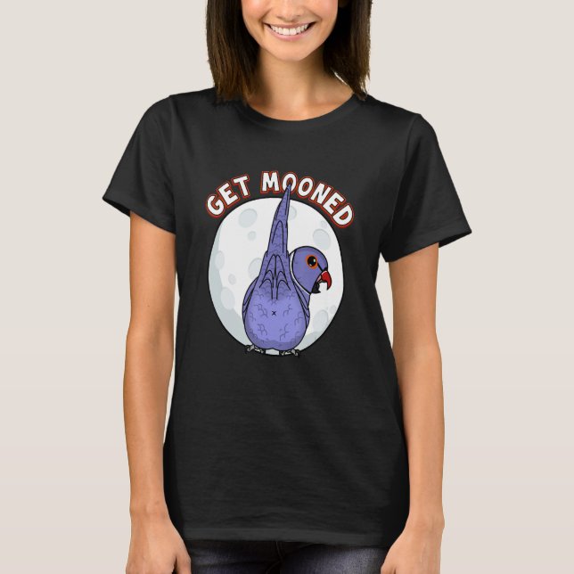 T-shirt Get Mooned I Parrot Underfluffies I Violet Indian  (Devant)