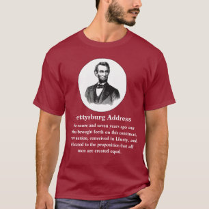 T-shirt Gettysburg Adresse Abraham Lincoln 19 novembre 186