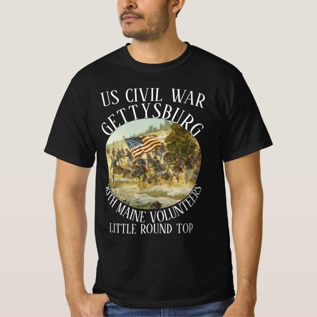 T-SHIRT GETTYSBURG US 20ÈME VOLONTAIRES MAINS DE LA GUERRE (Devant)