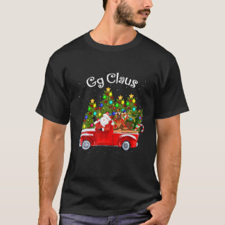 T-shirt Gg Claus Voiture Père Noël Pickup Reindeer
