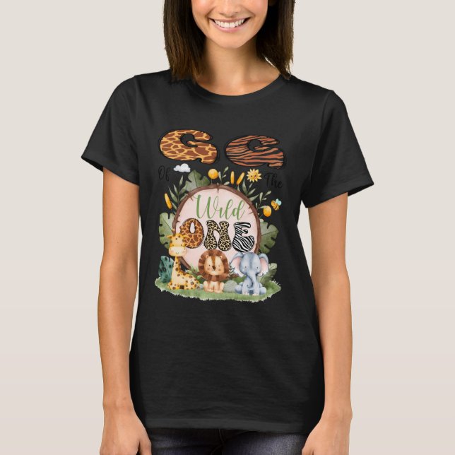T-shirt GG Of The Wild One First Bday Safari Jungle Animal (Devant)