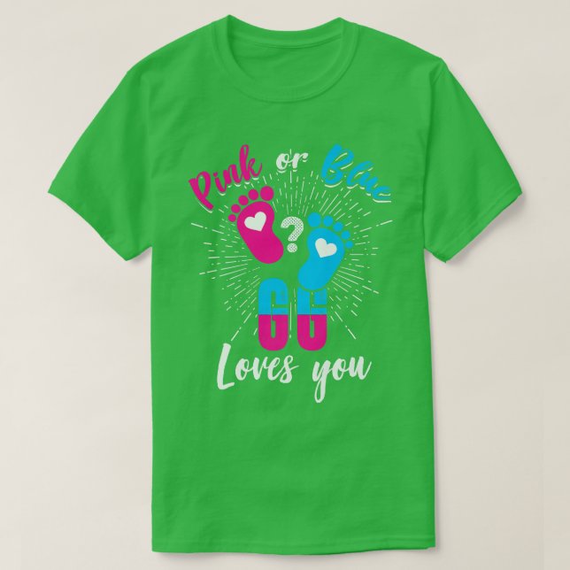 T-shirt Gg Rose Ou Bleu Vous Aime Genre Révéler Baby Party (Design devant)