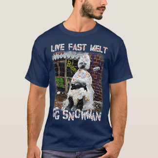 T-shirt GG Snowman Live Fast Melt GG Allin Hommage