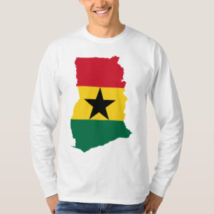 T-shirt GH de carte de drapeau du Ghana