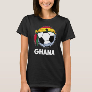 T-shirt Ghana Ball Flag Football Patriotique Fière Nostalg