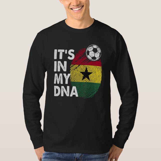 T-shirt Ghana Dans Mon Équipe Da Ghanéenne De Drapeau Ghan (Devant)