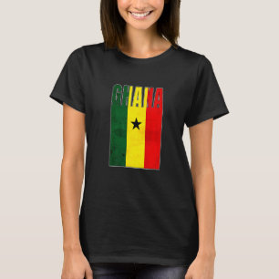 T-shirt Ghana Drapeau Art Afrique Pays Rétro Vintage Grung