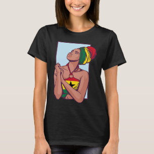 T-shirt Ghana Drapeau Ghanéen Afrique Fière Princesse Rein