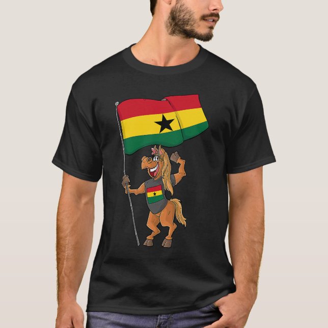 T-shirt Ghana Fan Horse (Devant)