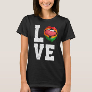 T-shirt Ghana Flag Football Fan Love Ghanaian
