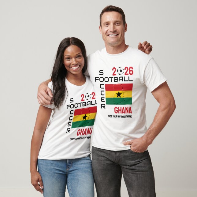 T-shirt GHANA Football Coutume 2026 CHAQUE ANNÉE (Unisexe)