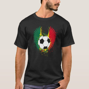 T-shirt Ghana Football de football drapeau