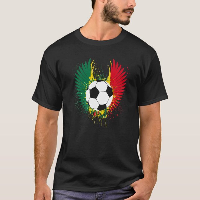 T-shirt Ghana Football de football drapeau (Devant)