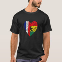 Ghana France Coeur Drapeau français Ghanéen Drapea