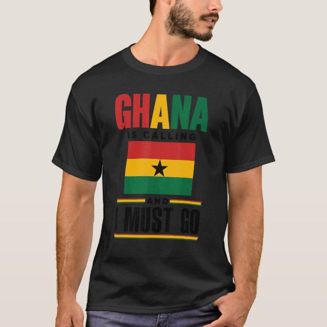 T-shirt Ghana Ghanaian Ghana Drapeau Ghana Ghana Appel Et  (Devant)